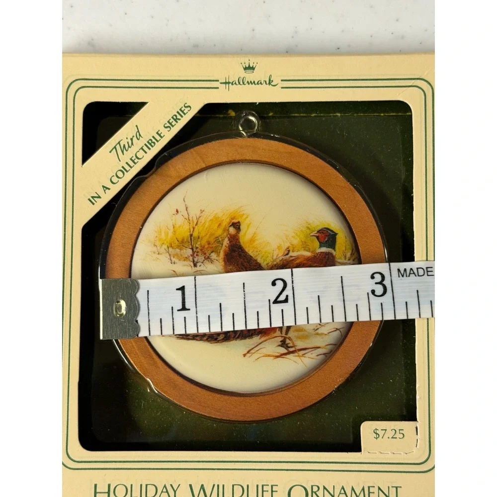 Ring Neck Pheasants 1984 Hallmark Holiday Wildlife Ornament Vintage